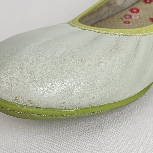 Softinos Green Leather Ballet Flats Size 10 - Picture 5 of 10